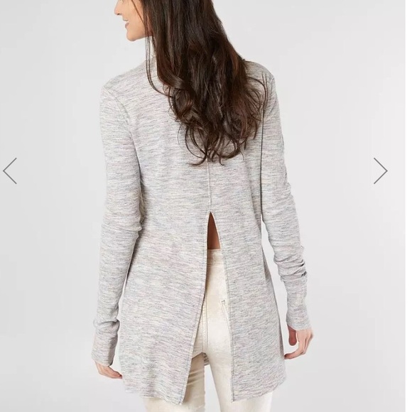 NWT Free People Stone Cold Ribbed Split Back Turtleneck XS NEW We the Free - Picture 2 of 6